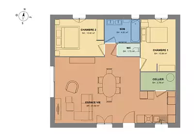 Maison neuve, 73 m²