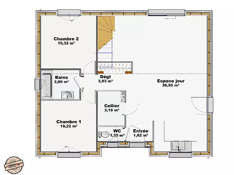 Maison neuve, 100 m² - Aix-Noulette (62160)