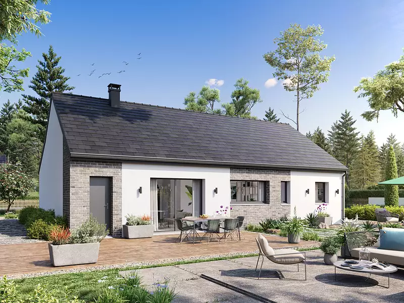 Maison neuve, 88,19 m² - Bracquetuit (76850)