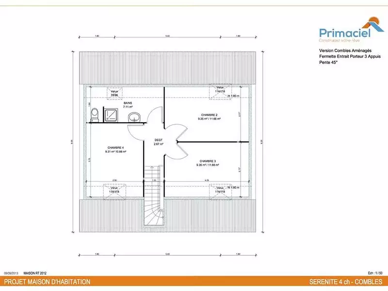 Maison neuve, 95 m² - Saint-Mars-la-Brière (72470)