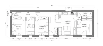 Maison neuve, 73 m²