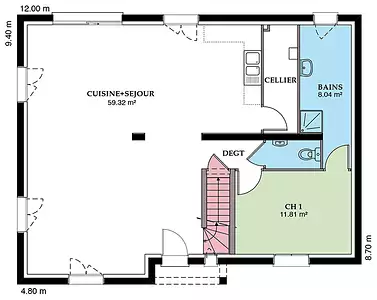 Maison neuve, 94 m²