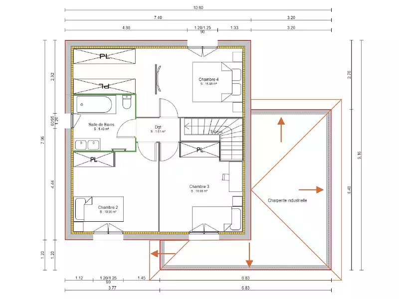 Maison neuve, 94 m² - Saint-Paul-de-Varax (01240)