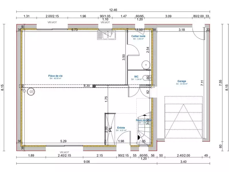 Maison neuve, 97 m² - Foulbec (27210)