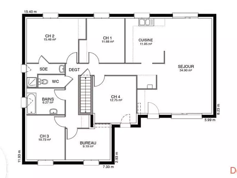 Maison neuve, 131 m² - Egreville (77620)