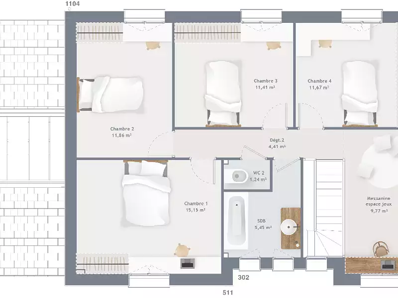 Maison neuve, 140 m² - Saint-Jacques-sur-Darnétal (76160)