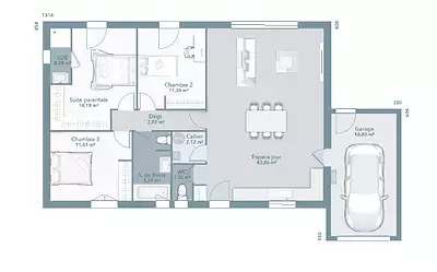 Maison neuve, 95 m²