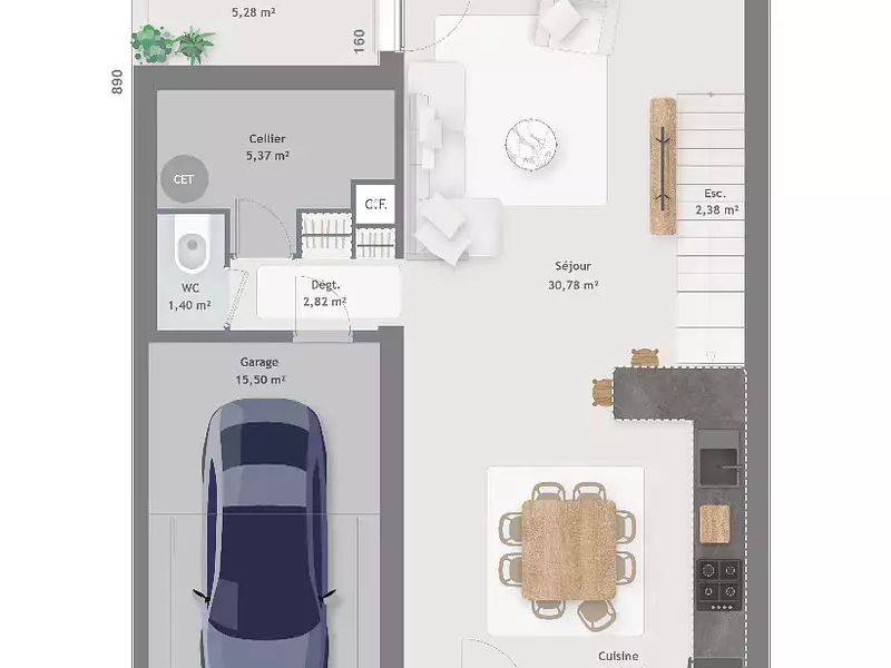 Maison neuve, 103 m² - Isneauville (76230)