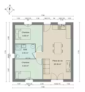 Maison neuve, 50 m²