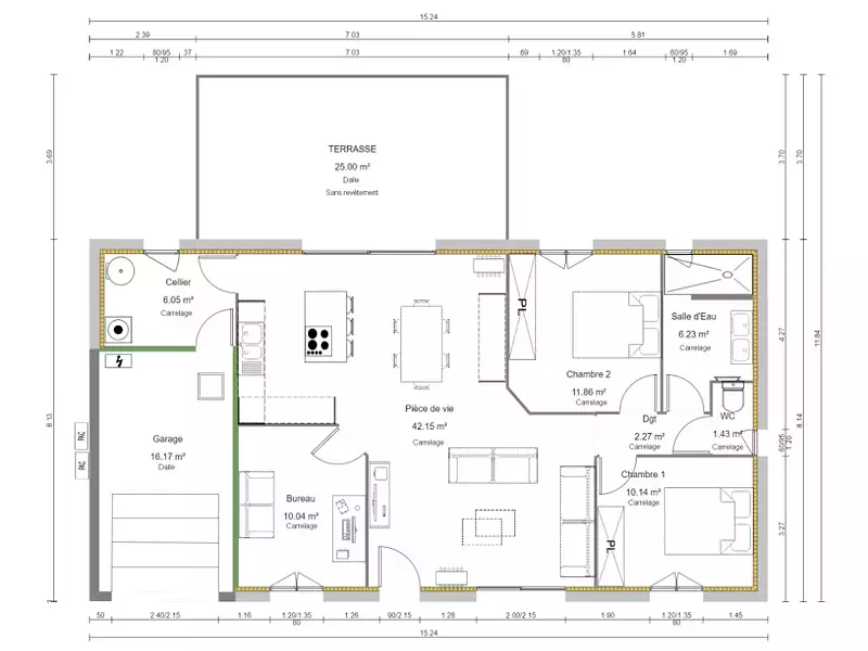 Maison neuve, 90 m² - Bourges (18000)