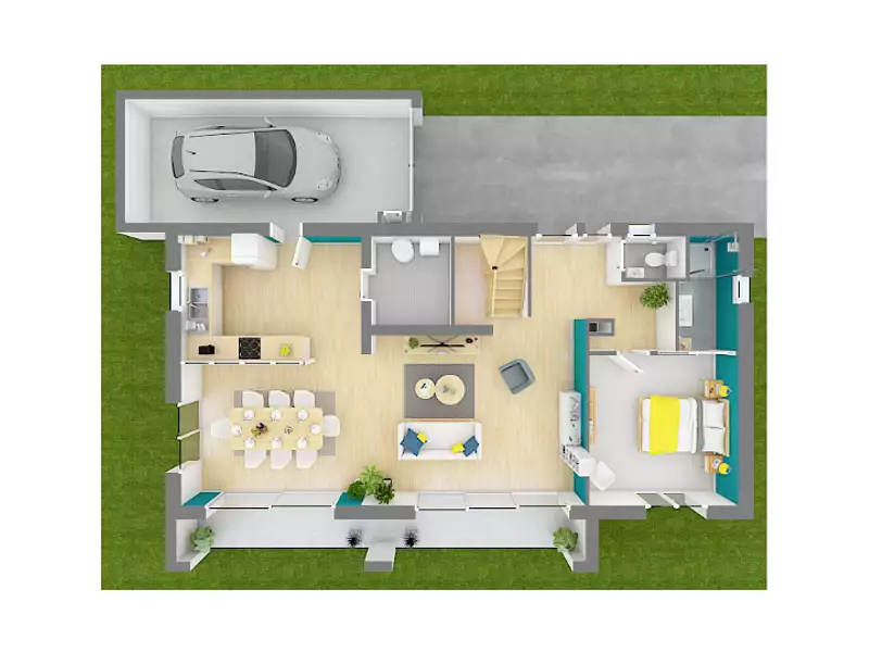 Maison neuve, 132 m² - Saint-Denis-lès-Bourg (01000)
