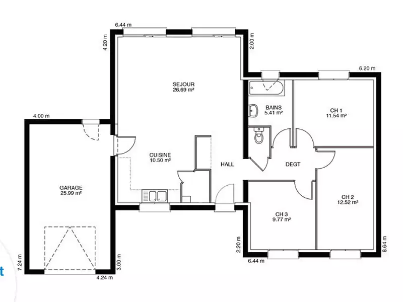 Maison neuve, 92 m² - Mehun-sur-Yèvre (18500)