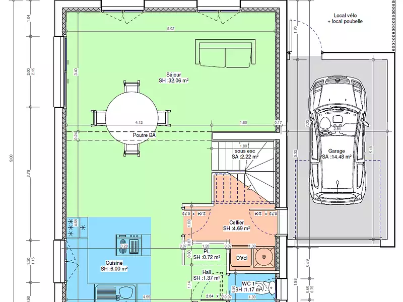Maison neuve, 85,58 m² - Amiens (80000)