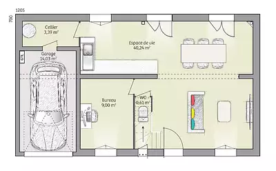 Maison neuve, 90 m²