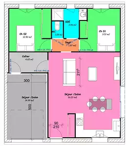 Maison neuve, 65 m²