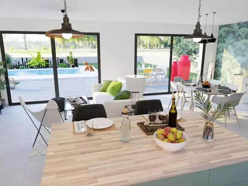 Maison neuve, 106 m² - Vallon-Pont-d'Arc (07150)
