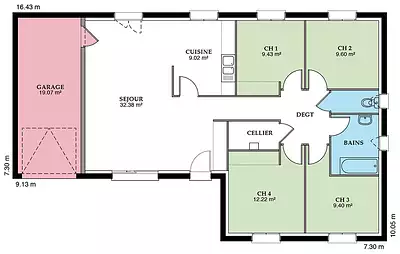 Maison neuve, 101 m²