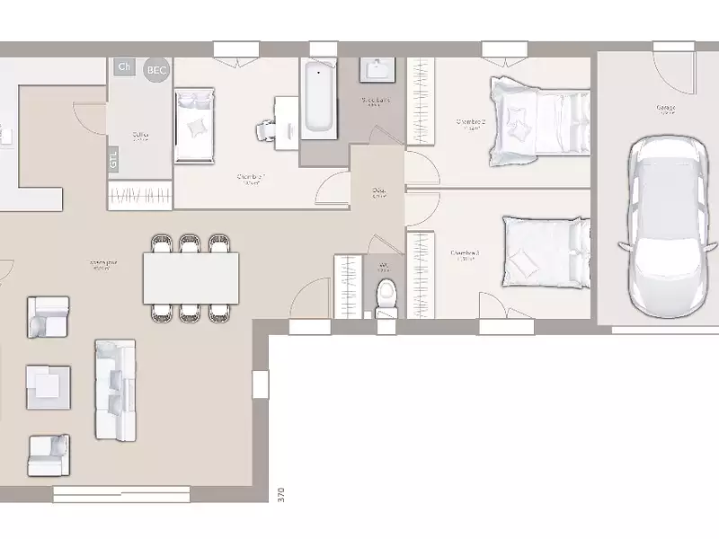 Maison neuve, 95 m² - Lent (01240)