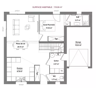Maison neuve, 100 m²