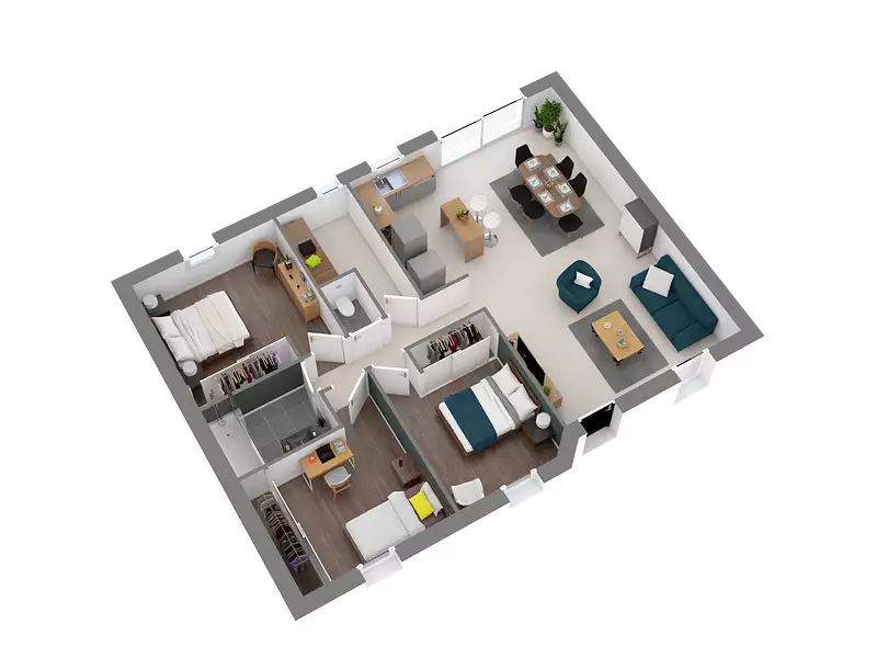Maison neuve, 82 m² - Savigny-Lévescault (86800)