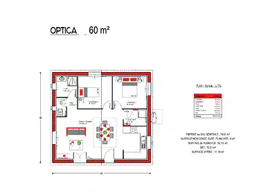 Maison neuve, 60 m²
