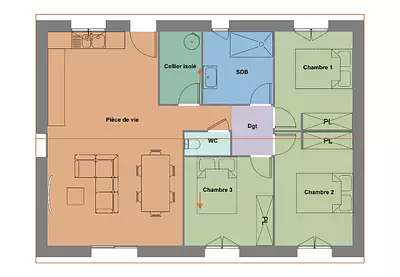 Maison neuve, 59 m²