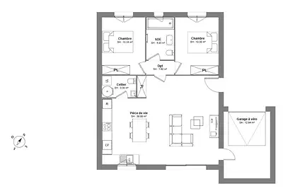 Maison neuve, 70 m²