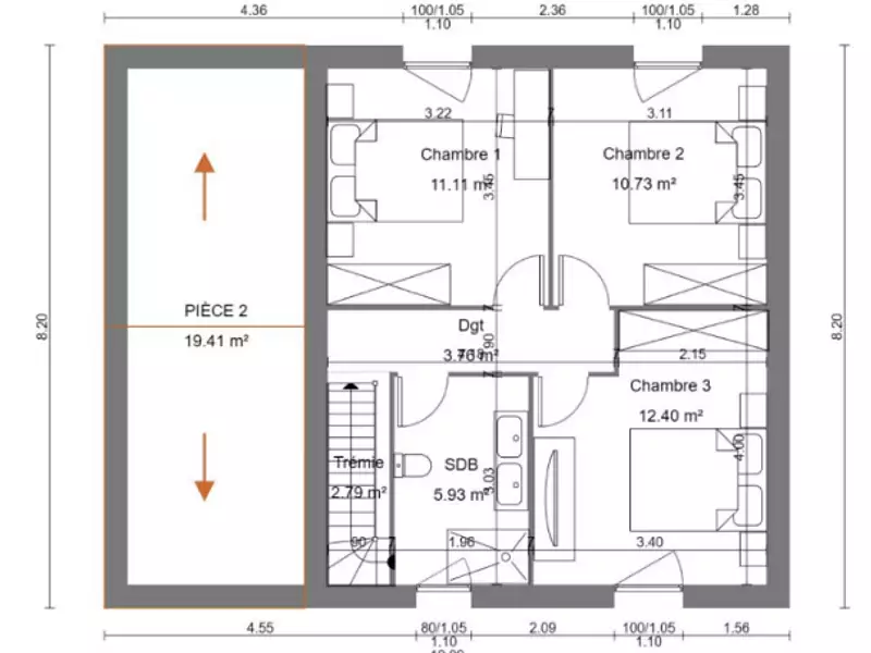 Maison neuve, 94 m² - Yvetot-Bocage (50700)