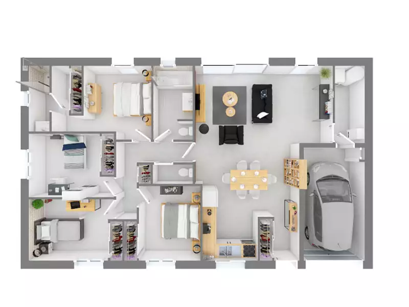 Maison neuve, 103 m² - Montaut (09700)