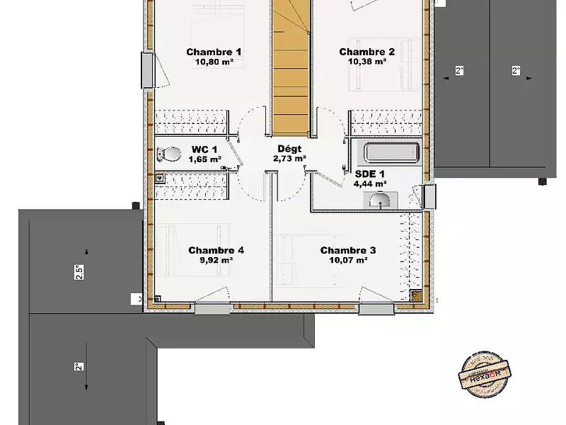 Maison neuve, 114 m² - Maroeuil (62161)
