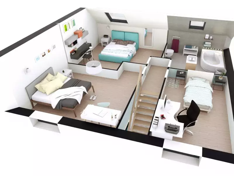 Maison neuve, 86 m² - Surville (27400)