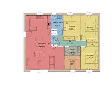 Maison neuve, 93 m²