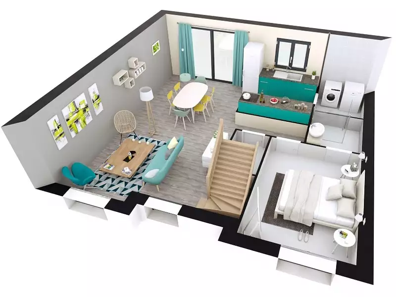 Maison neuve, 86 m² - Surville (27400)