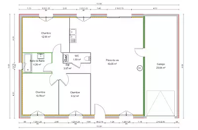 Maison neuve, 79 m²