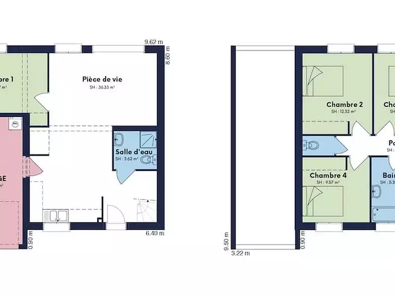 Maison neuve, 97 m² - Bournand (86120)