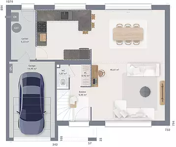 Maison neuve, 125 m²