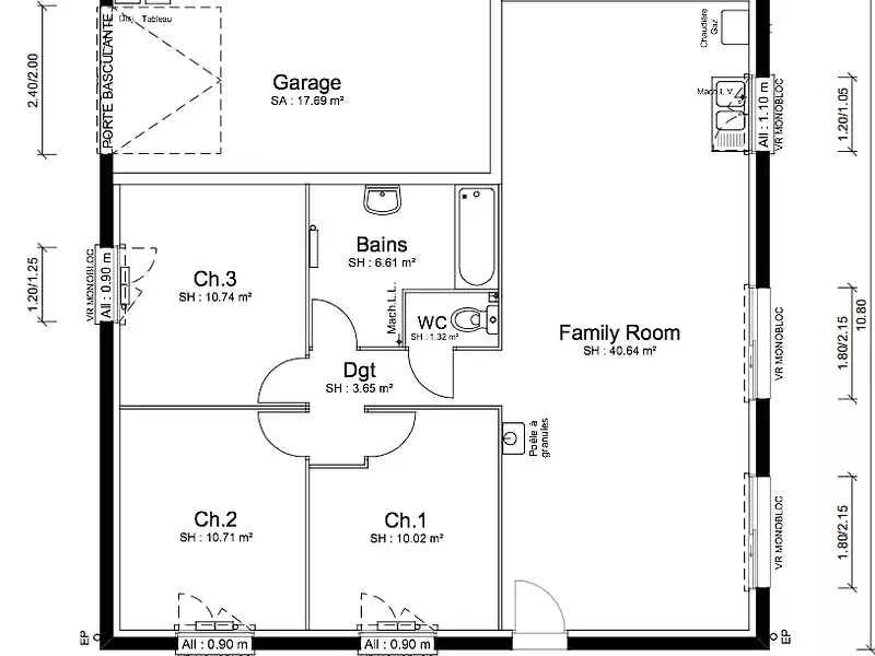 Maison neuve, 84 m² - Nurieux-Volognat (01460)