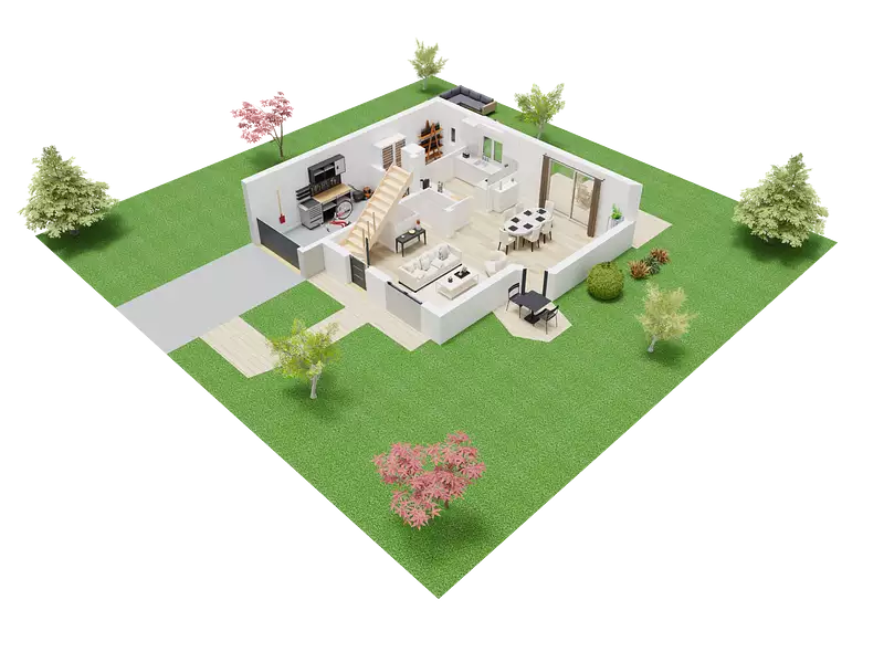 Maison neuve, 88,71 m² - Radepont (27380)