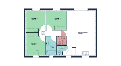 Maison neuve, 79 m²