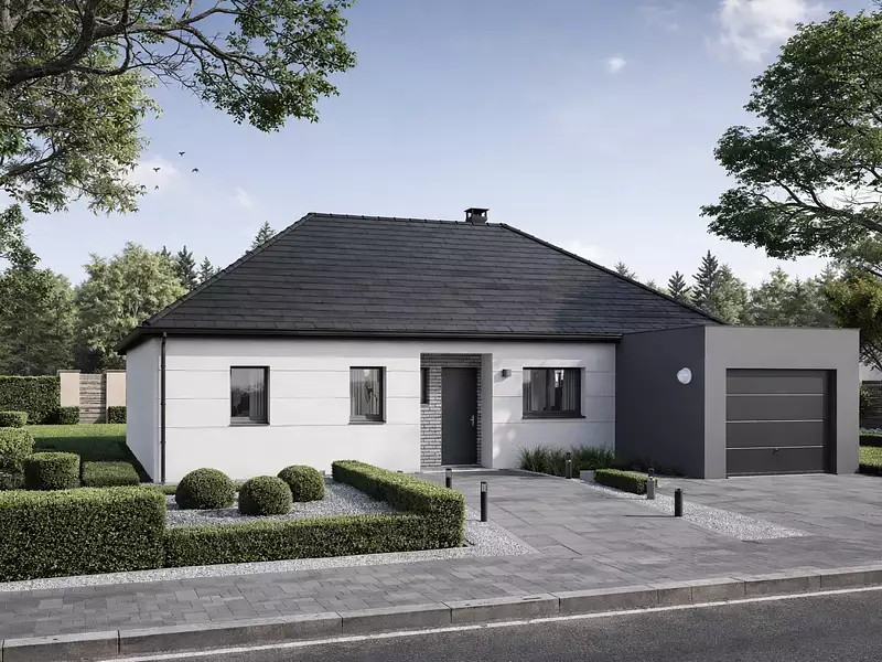 Maison neuve, 92,32 m² - Raillencourt-Sainte-Olle (59554)