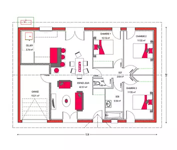 Maison neuve, 90 m²