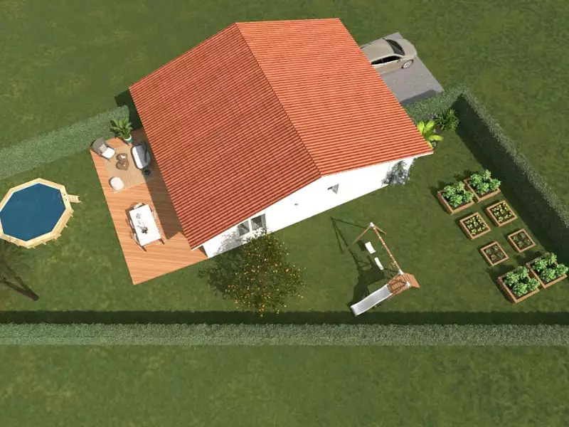 Maison neuve, 70 m² - Saint-Jean-Lasseille (66300)