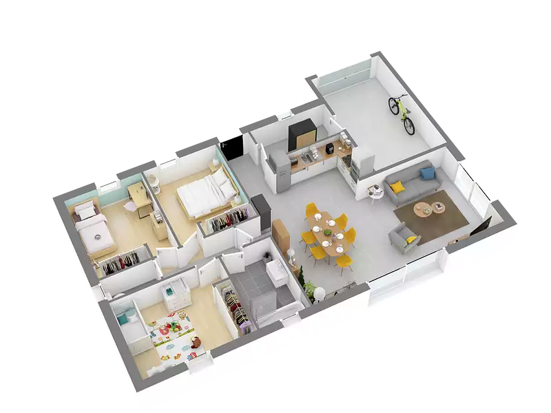 Maison neuve, 86 m² - Meung-sur-Loire (45130)