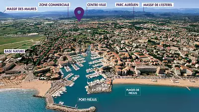 A 4 min* en voiture du cœur historique de Fréjus