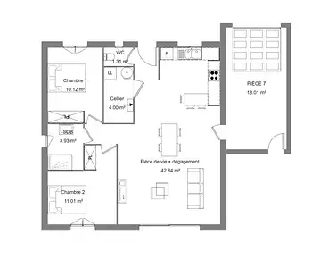 Maison neuve, 73 m²