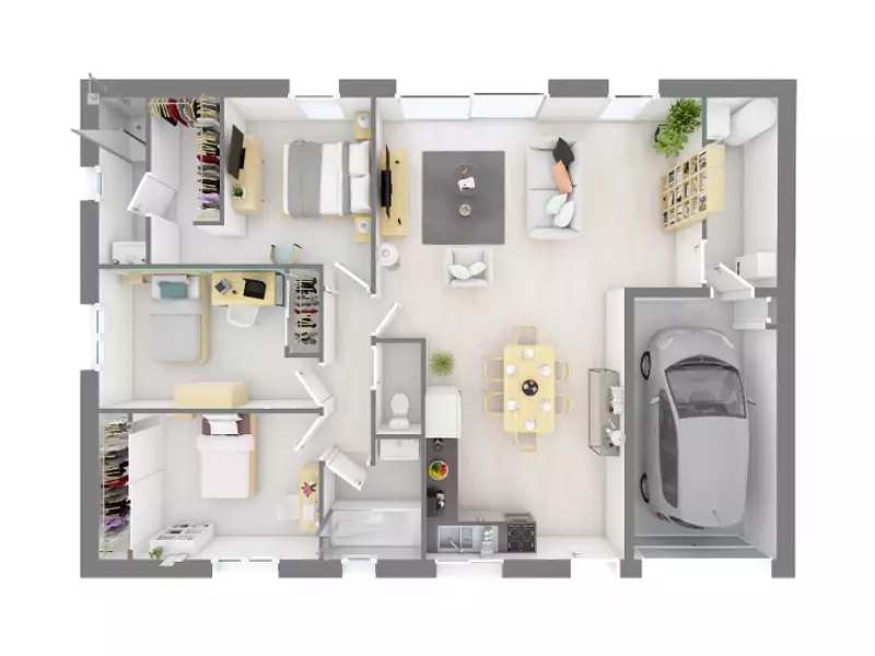 Maison neuve, 90 m² - Roquesérière (31380)