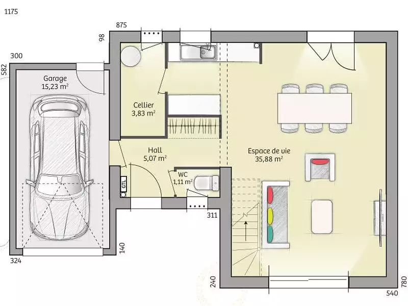 Maison neuve, 90 m² - La Chapelle-Gauthier (77720)
