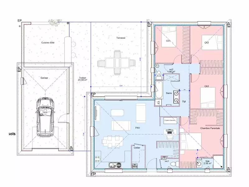 Maison neuve, 115 m² - Manthes (26210)