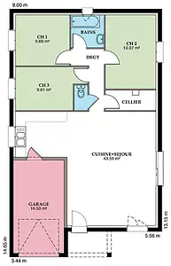 Maison neuve, 109 m²