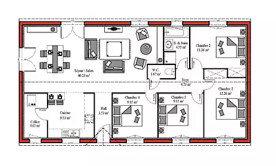 Maison neuve, 100 m²